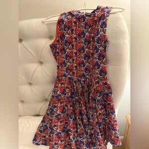 Kaya & Sloan Sleeveless Red and Blue Floral Fit-and-Flare Dress